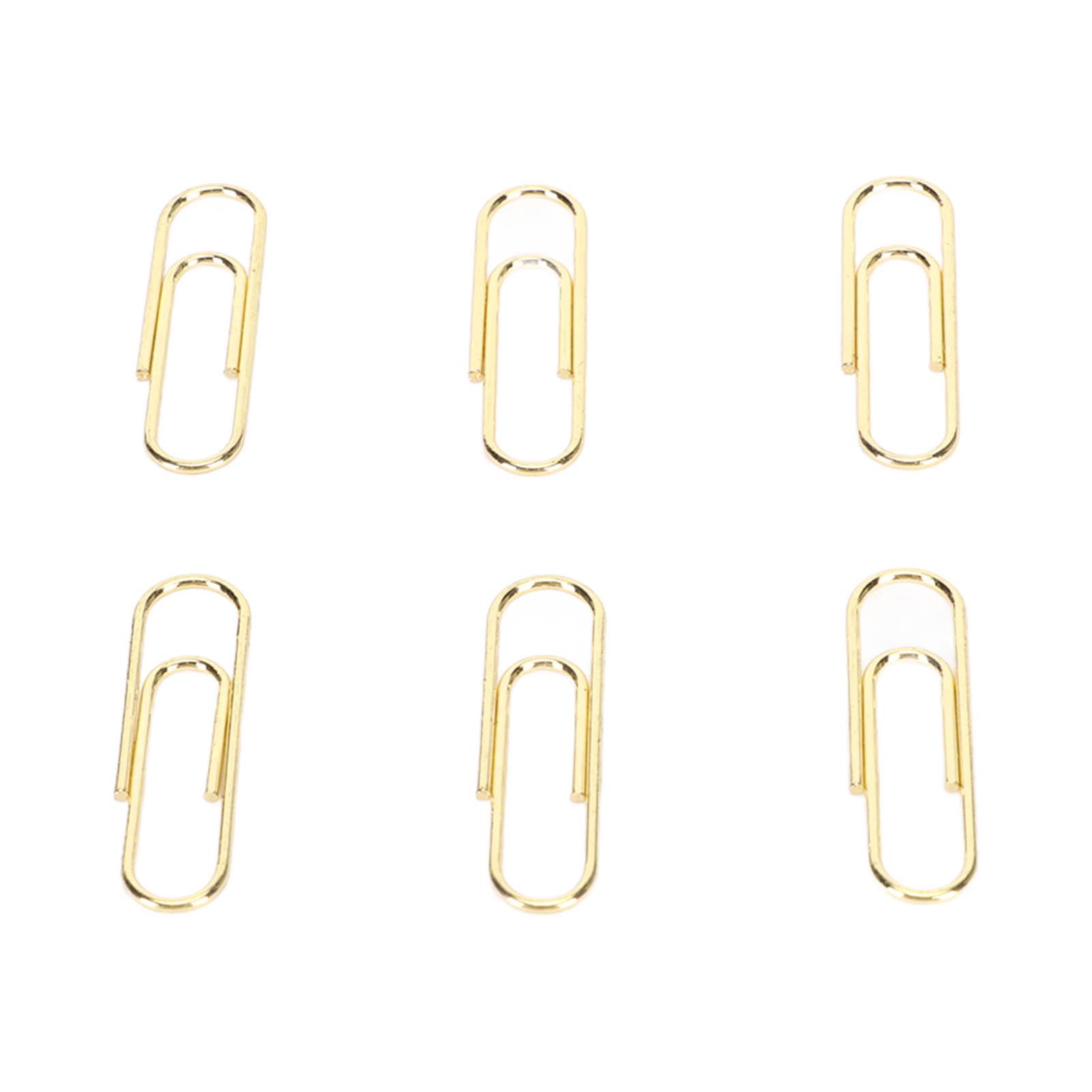 

1.1in 100pcs Paper Clips Rust Prevention Increased Slip Resistance Portable Metallic Paper Clips for Daily Use