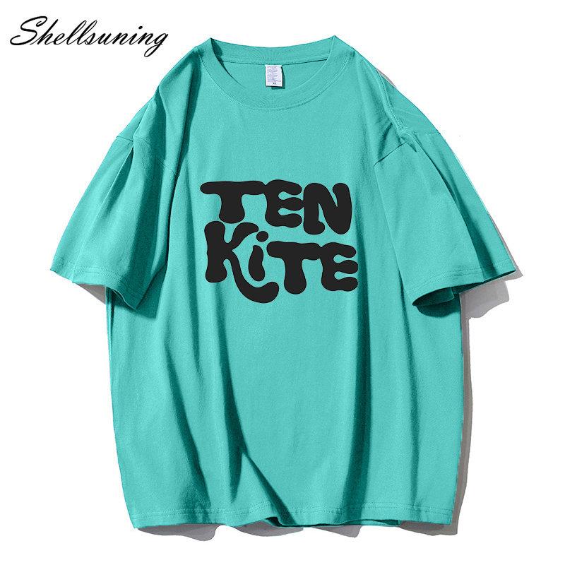 Shellsuning модные футболки с рисунком из 100% хлопка женские летние футболки с короткими — фото 7