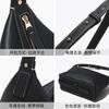 New First-layer Cowhide Hobo Bag, High-end Commuting Versatile Underarm Bag, Niche Design Leather Shoulder Messenger Bag