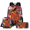 3Pcs Set Kids Backpack with Crossbody Bag & Pencil Bag, Cartoon NARUTO Lightweight School Bag for Boys & Girls Aged 5-9
