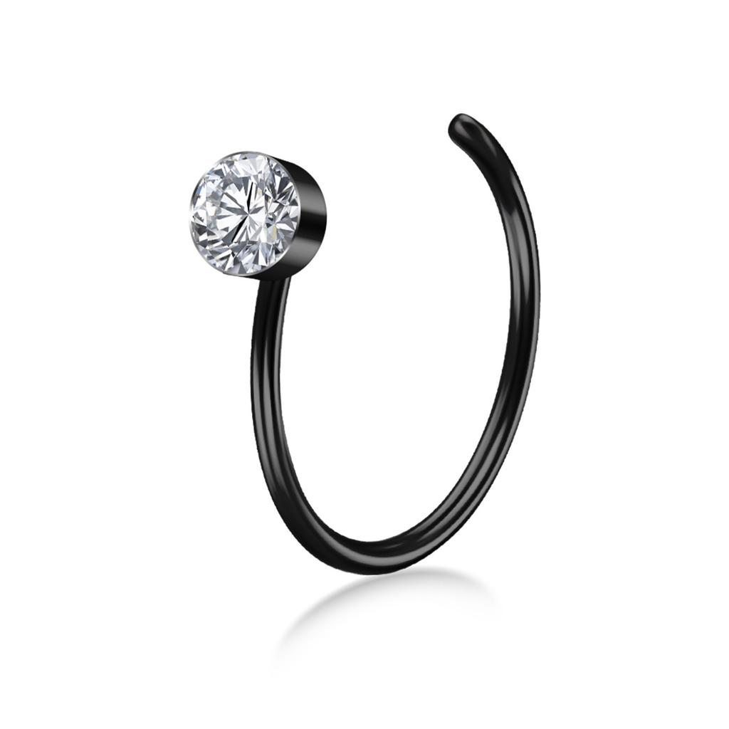 Colorful Inlaid Diamond Medical Stainless Steel Nose Ring Nose Clip Earrings Piercing Jewelry Manufacturer