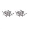 Electroplated Coppers Earphone Decor Crystal Butterfly Studs NonSlip Structure Universal Device Compatibility