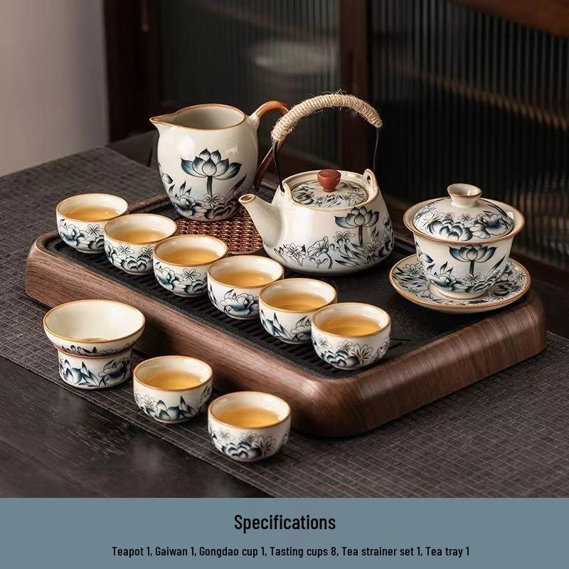 Chaxun Ru Kiln Lotus Kung Fu Tea Set