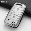 For Vw Volkswagen Golf 7 Mk7 Tiguan Mk2 For Seat Ateca Leon Fr 2 Ibiza Tpu Car Remote Key Cover Case Smart Keyless Accessories