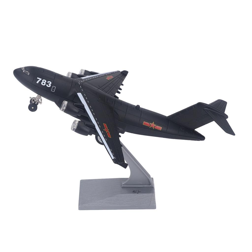 1 : 100 Scale Diecast Airplanes Model Collectible Decoration Pull Back Aircraft Model Toy Black