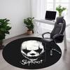 1PC Slipknot Band Logo Office Round Rug - Perfect for Office or Study Decor, Machine Washable, Non-Slip Backing, Decorative Floor Mat
