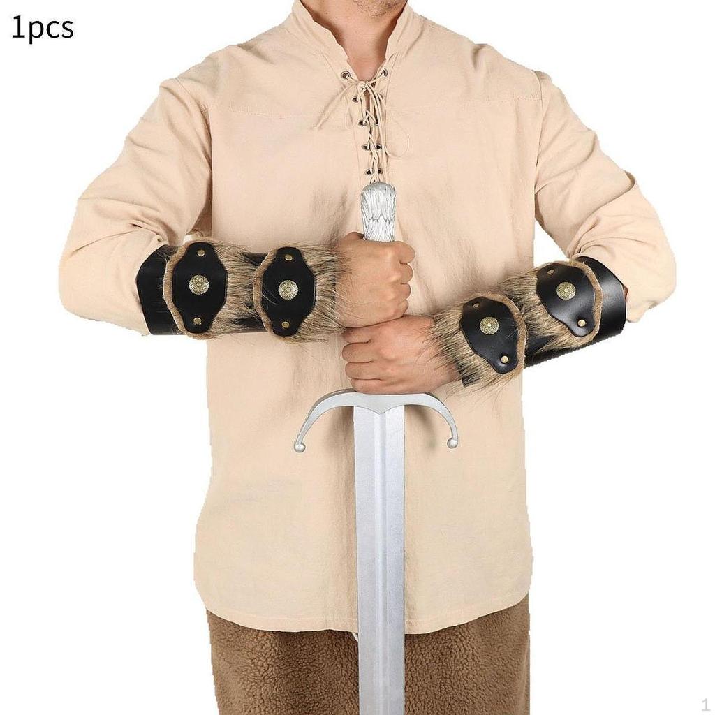 Bracelet Men's Medieval Cuff PU Leather Easy Adjustment Decorative Function