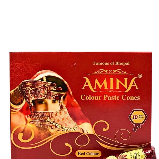 

@ Indian Traditional Amina Mehandi Paste Tattoo Cone Red Color For Women