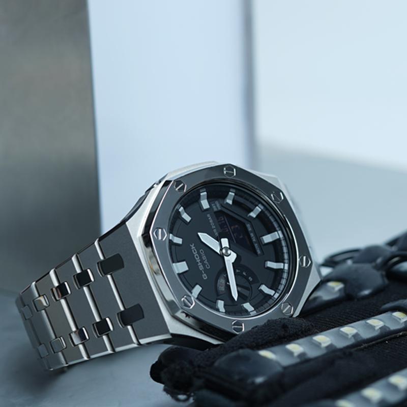 Casio Orologio da uomo serie Display Duale Cristallo Liquido/Analogico Nero GA-2100-1A-