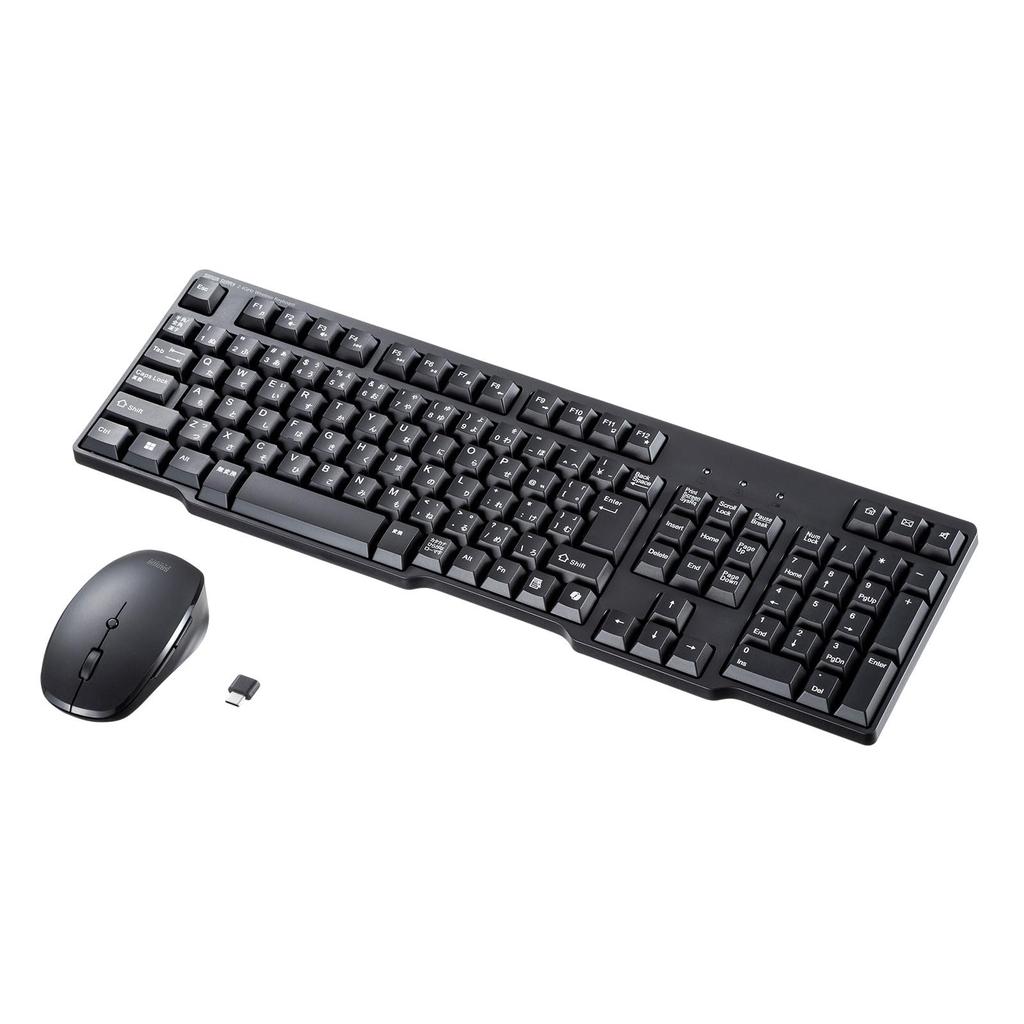 Sanwa Supply Wireless Keyboard with Silent Mouse 2.4GHz (Type-C Connection) SKB-WL40CSETBK