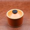 Retro Hand-Stitched Leather Gas Can Insulated Cover for Outdoor Camping