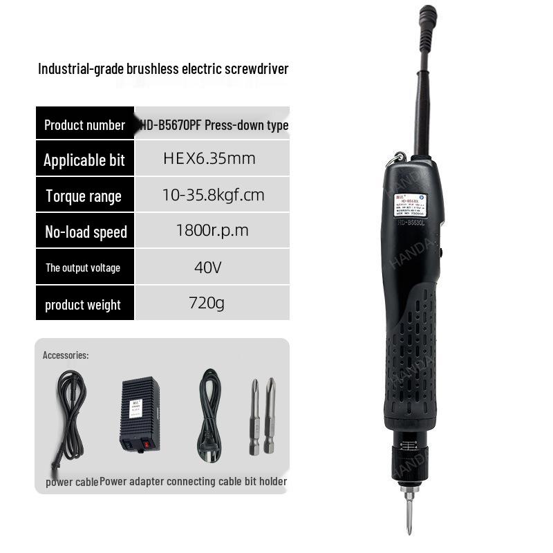 Handa High Torque Brushless Electric Screwdriver with Variable Speed and Automatic Stop