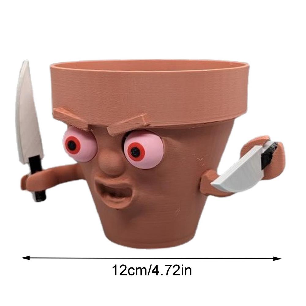 Face Pots Angry Expression Funny For Indoor Plants Indoor Plant Pot Resin Succulent Plant Pots Mini Flower