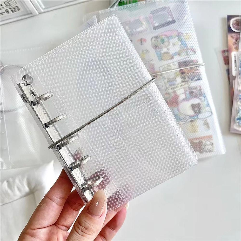 1Pcs Three Fold Loose Leaf Notebook Cover PP Small Card Photo Storage Ledger New M5 A7 A6