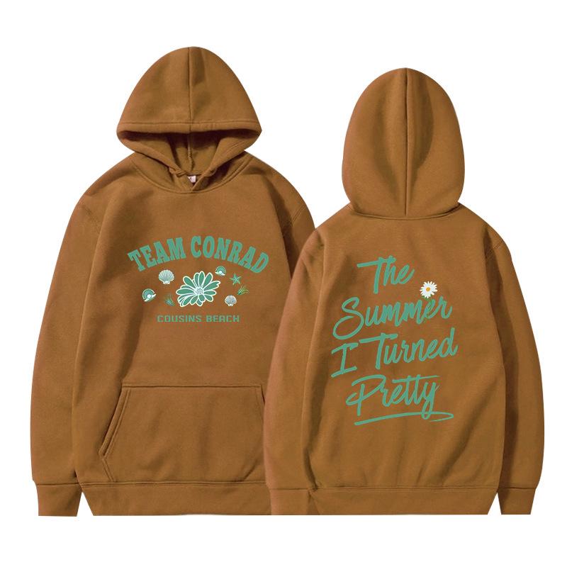 "The Summer I Turned Pretty" Printed Loose Hooded Sweatshirt