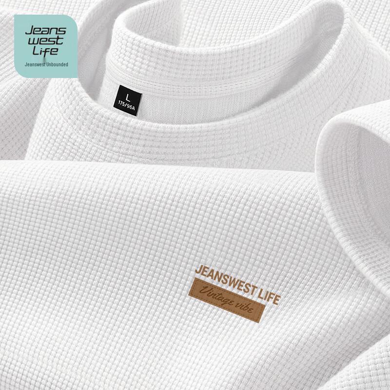 JEANSWEST LIFE Men s Waffle Knit Short Sleeve T-Shirt 4XL