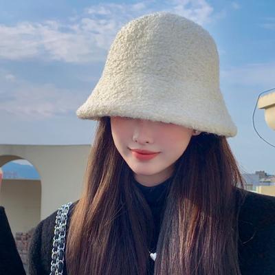 Warm Hat for Women, Japanese Fisherman Hat, Autumn and Winter Plush Hat