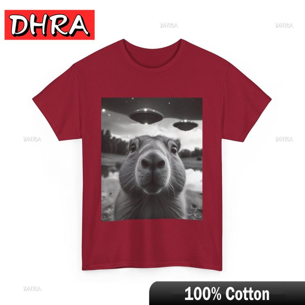 Capybara Space Shirt Capybara Rodents Lovers Zookeeper Flying Saucer Shirt Comfy Creative Tshirts Fresh Classic Cute Top Anime S
