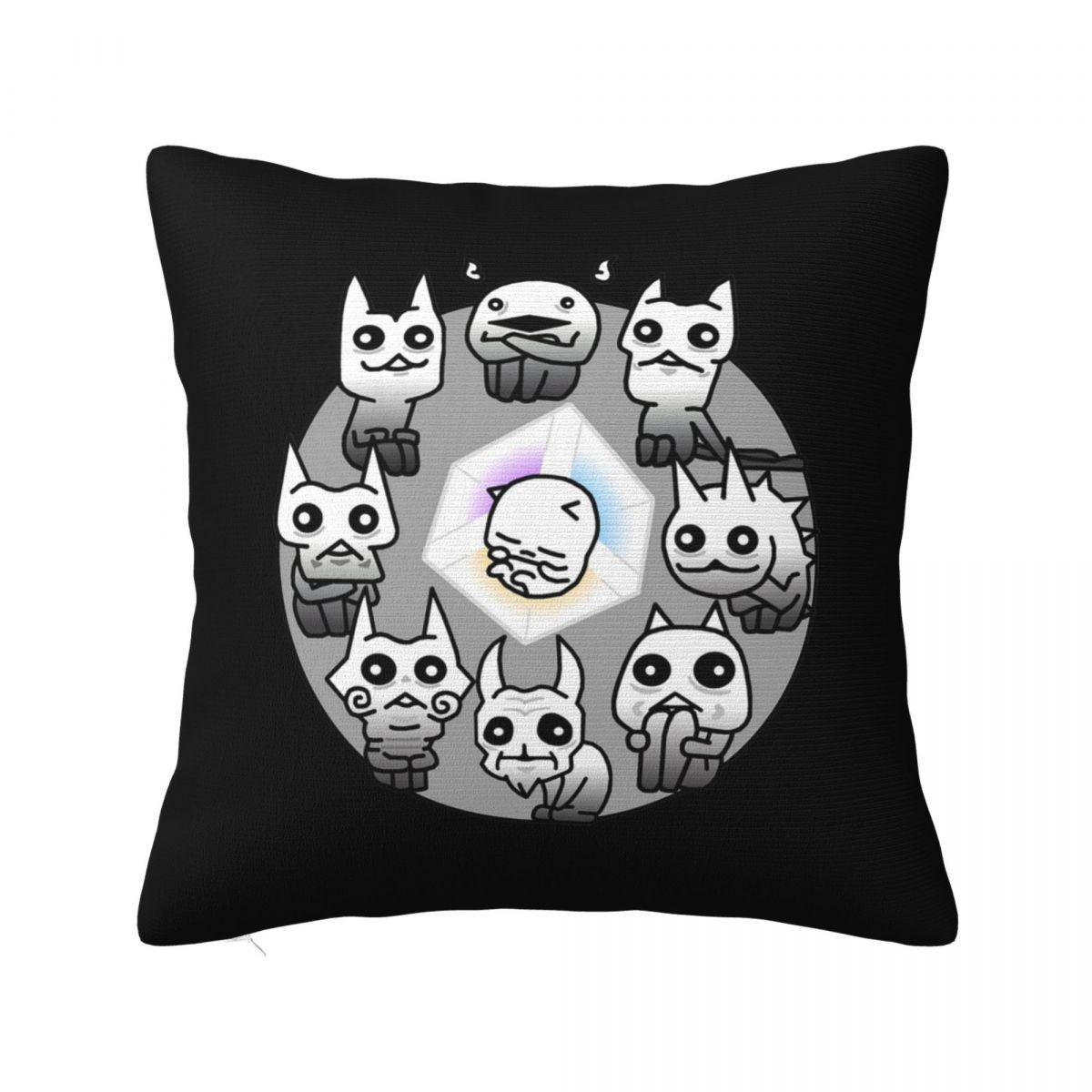 Nyanko Great War Battle Cats Square Pillowcase Cushion Cover Pillow Case Throw Pillow Cover for Home Bedroom Car 12x12Inch