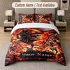 Chainsaw Man 3Pcs Bedding Set, Personalized Custom Name Text, 1 Duvet Cover & 2 Pillowcases For Bedroom
