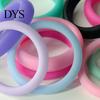 10Pcs Women Fashion Silicone Wedding Band Ring Jewelry Solid Color Party Gift