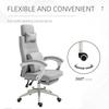 Office Chair, Ergonomic Desk Chair with Headrest Pillow, Lumbar Cushion, Height-Adjustable Gaming Chair with Footrest, High Backrest, Grey