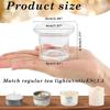 Clear Glass Oyster Tea Light Holders Candle Holders,2.5 Inch Hanging Votive Tealight Glass for Wedding,Birthday,Home Decoration