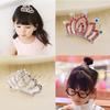 Tiaras com glitter para crianças, tiaras de cabelo com coroa 3D para meninas, bastões de cabelo de princesa para festival brilhante, acessórios para cabelo para meninas