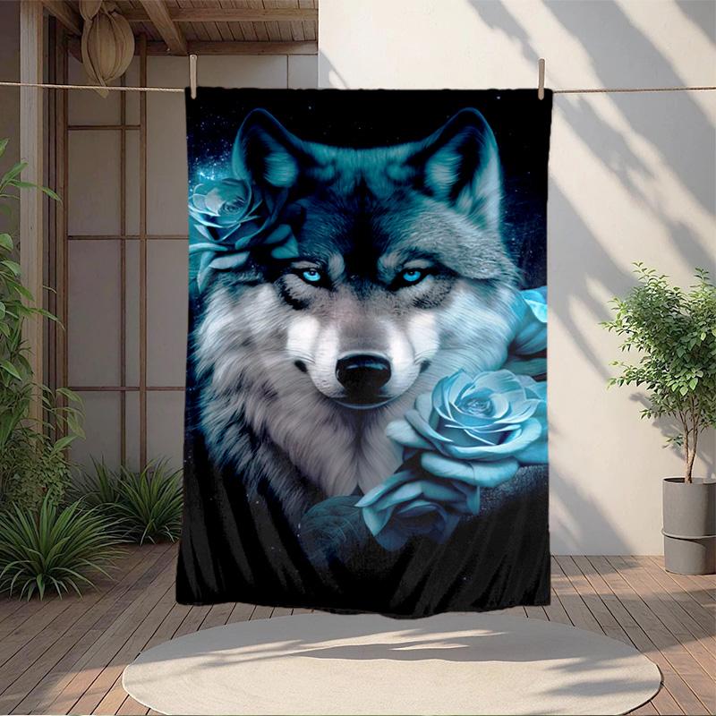 1pc animal blanket, all season lightweight home office outdoor nap multifunctional blanket