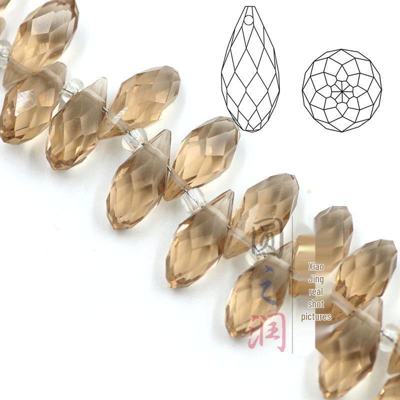 Crystal Glass Teardrop Beads 6x12MM Horizontal Hole for Handmade Jewelry DIY.