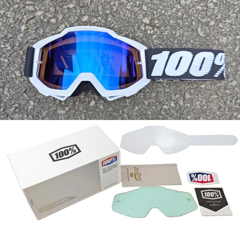 100%Off-road goggles set, 100% motorcycle glasses, downhill skiing motorcycle helmet goggles