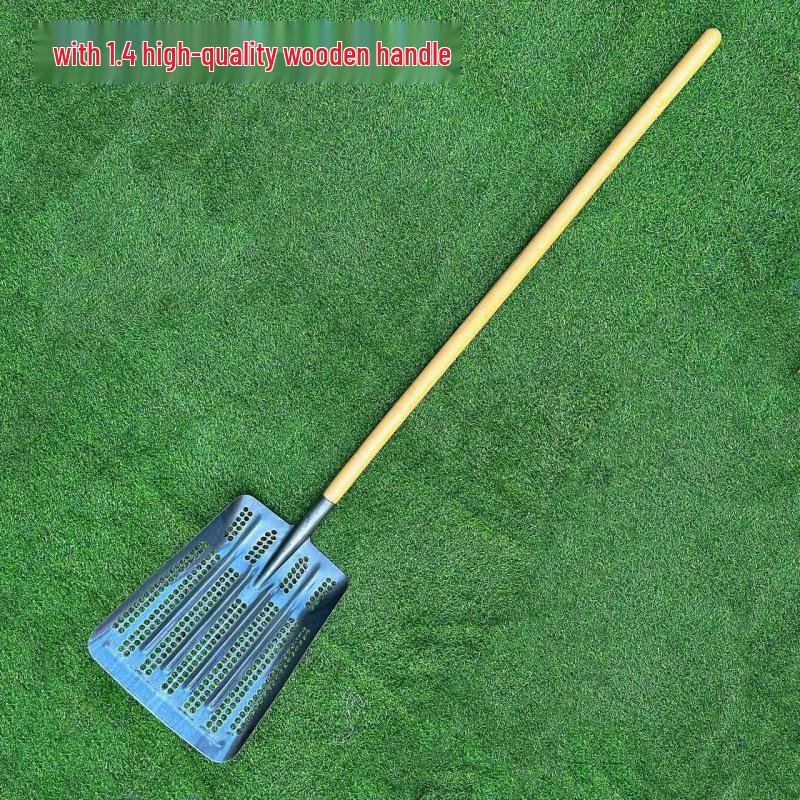 Hollowed-Out Thickened Manganese Steel Corn Shovel with Round Hole Sieve