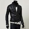 Men Jacket Great Wear-resistant Pockets Coat Faux Leather Autumn Coat Men Coat for Motorcycling