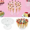 1Pcs 16 Holes Acrylic Ice Cream Cone Holder Cupcake Popcorn Rack Party Wedding Buffet Display Stand Outdoor Tableware Gift