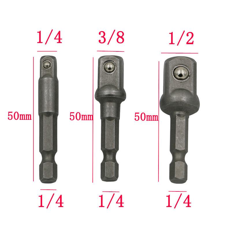 Steel Ball 8-Piece Socket Extension Rod Set with Square Head Adapter