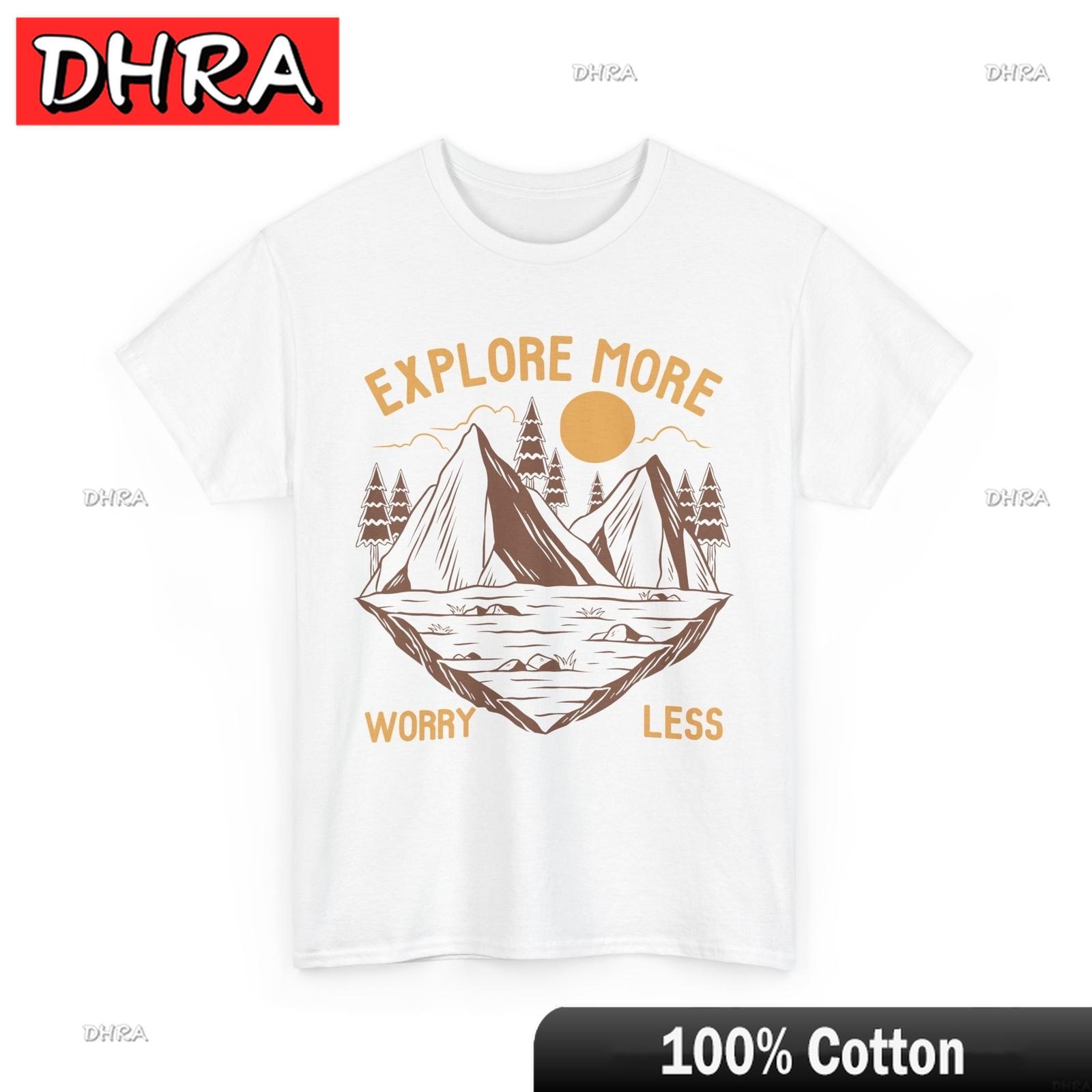 

Explore More Worry LessTShirt Mountain Peak Climbing Tee Adventure Shirt Cool Colorful Tshirts Soft Funny Chic TShirts TShirt S