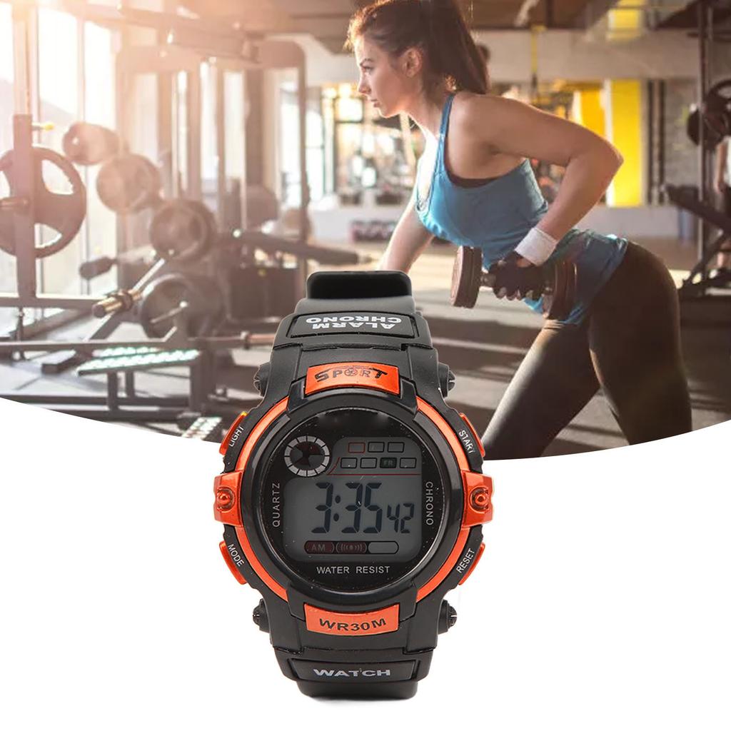Sports Watch Digital LCD Electronic Watch Luminous Men Watch for Outdoor Activities