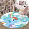 1pc My Little Pony7 Print Round Carpet Chair Round Carpet Suitable for Bedroom Living Room Home Decorative Carpet