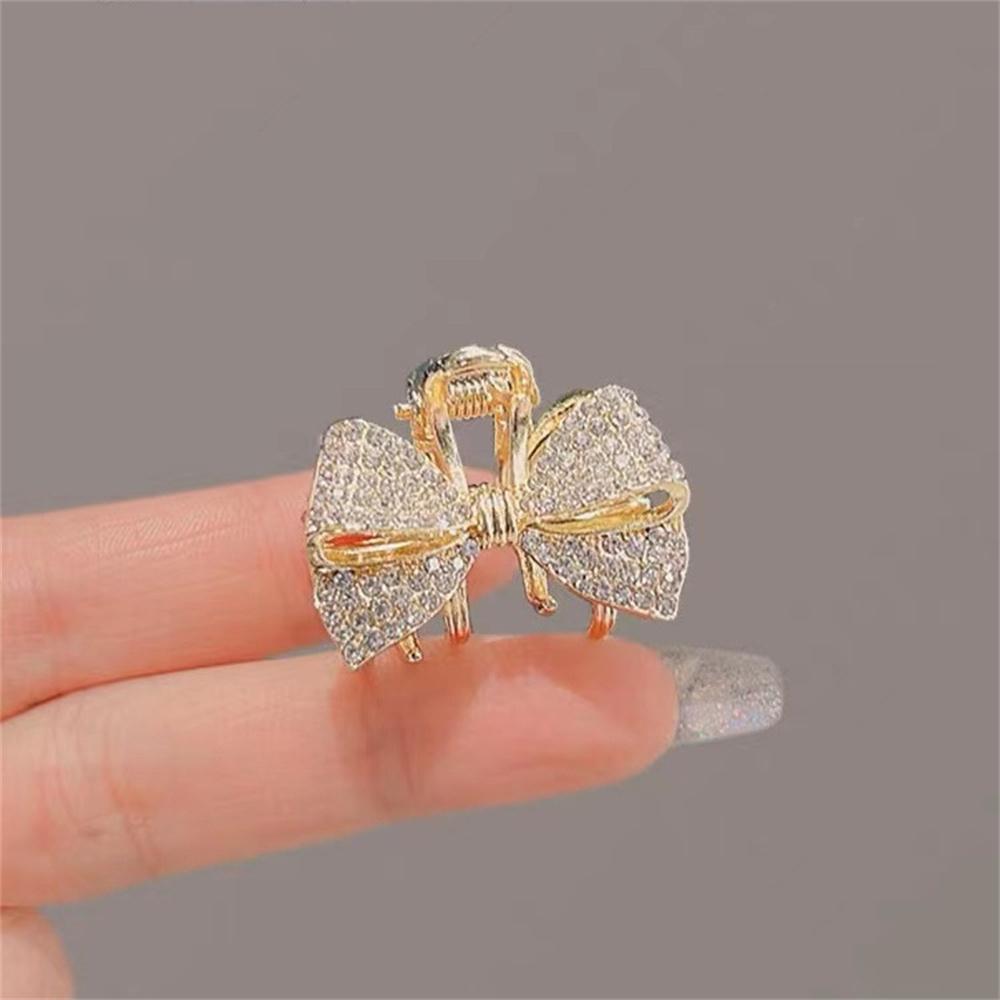 New Fashion Alloy Rhinestone Grab Clip Shining Rhinestone Ponytail Clip Hairpin For Girl Women Headdress Jewelry Decoration