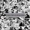 60 nálepek JoJo's Bizarre Adventure: Černobílé anime designy pro kufry, notebooky a osobní dekoraci