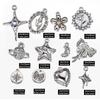 2pcs Rhinestone Chrams Silver Color Crystal Beads Pendants Y2K Style Jewelry Making Accessories Charms for DIY Necklace Bracelet