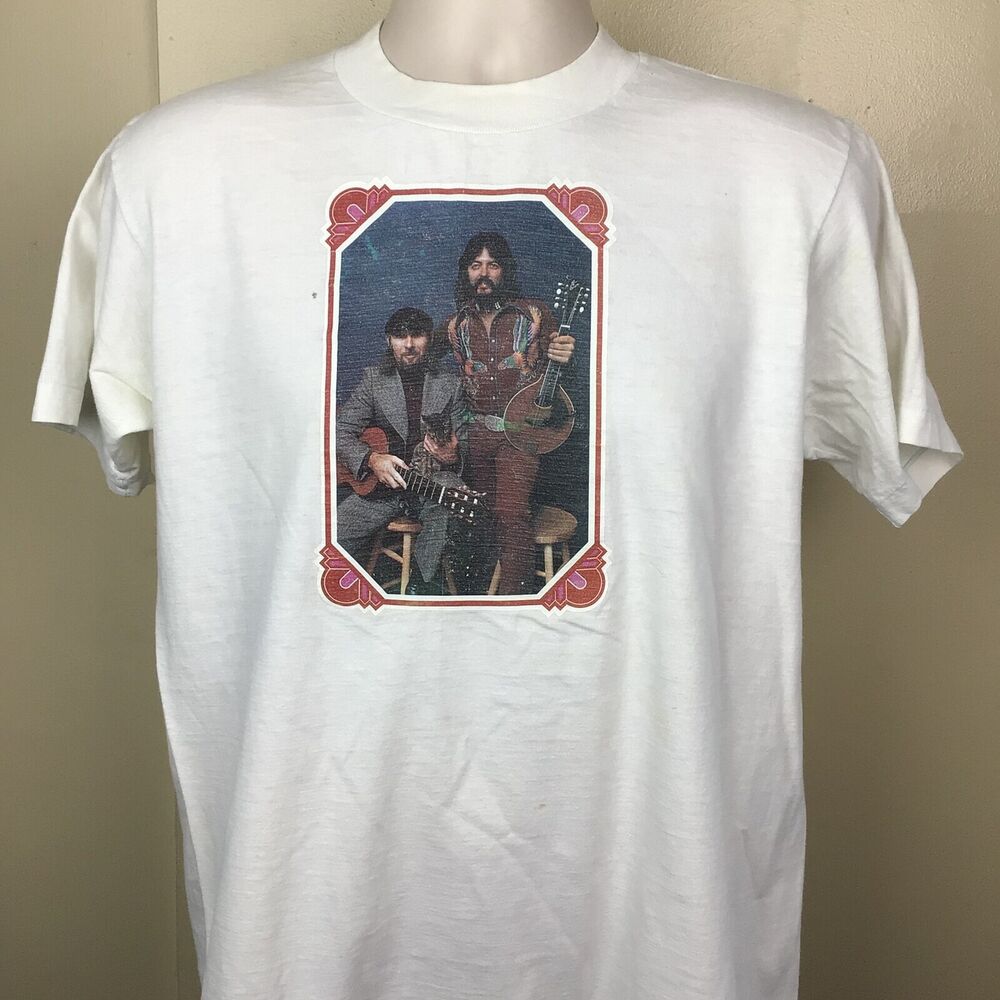 Vtg 70s Seals And Crofts Iron On T-Shirt White L Soft Rock Band Folk Pop Unisex T-Shirt XXXXL