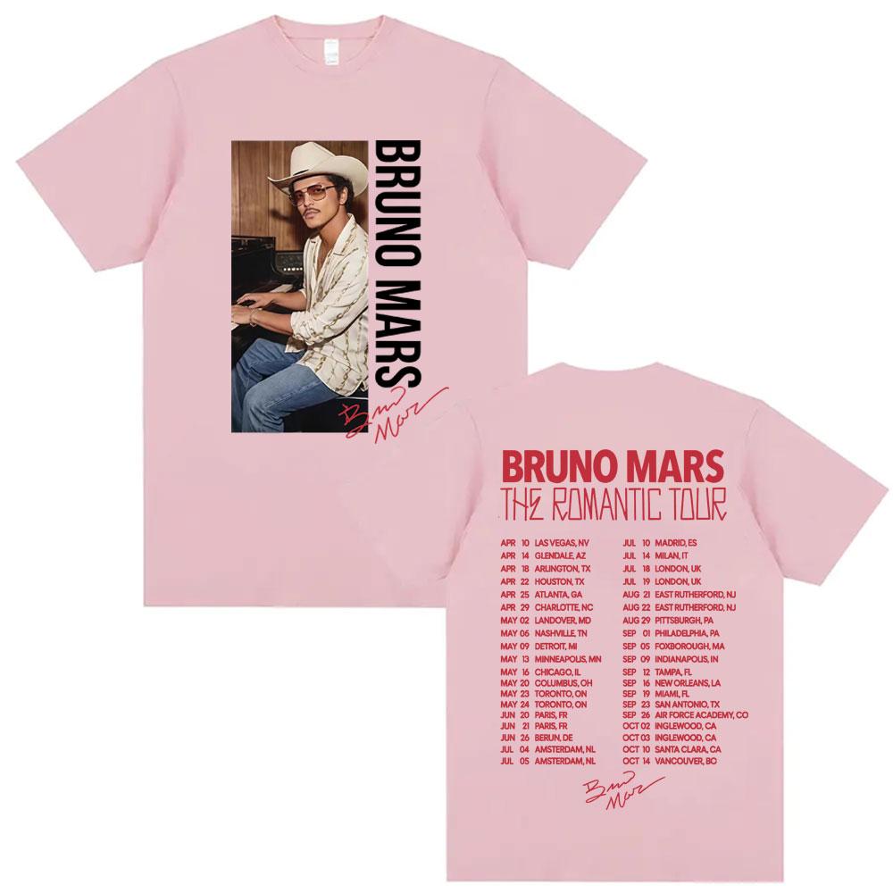

Bruno Mars Signatures The Romantic Tour 2026 T Shirt Fan Gift Men Women Fashion 90s Vintage Oversized Cotton Tshirts Streetwear L