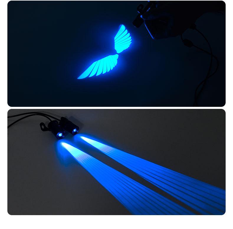 Angel Wings Motorcycle Projection Light: Universal Atmosphere Ground Lights