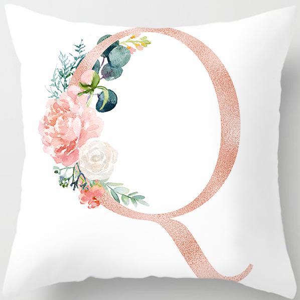 New Fashion 26 English Letter Pattern Cushion Cover Home Fabric Sofa Modern Style Pillow Cover