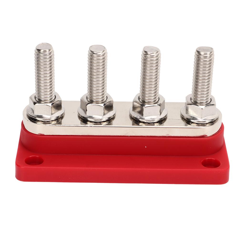 4-biegunowy blok dystrybucji mocy z bolcami 3/8 cala M10 Szyna zbiorcza akumulatora z osłoną 12V do 48V 300A do samochodów, łodzi, kamperów