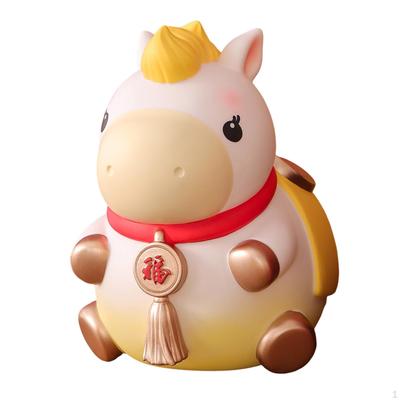 Decorative Horse Statue, Piggy Bank Figurine, Table Decoration, Animal Sculpture for Shelf,