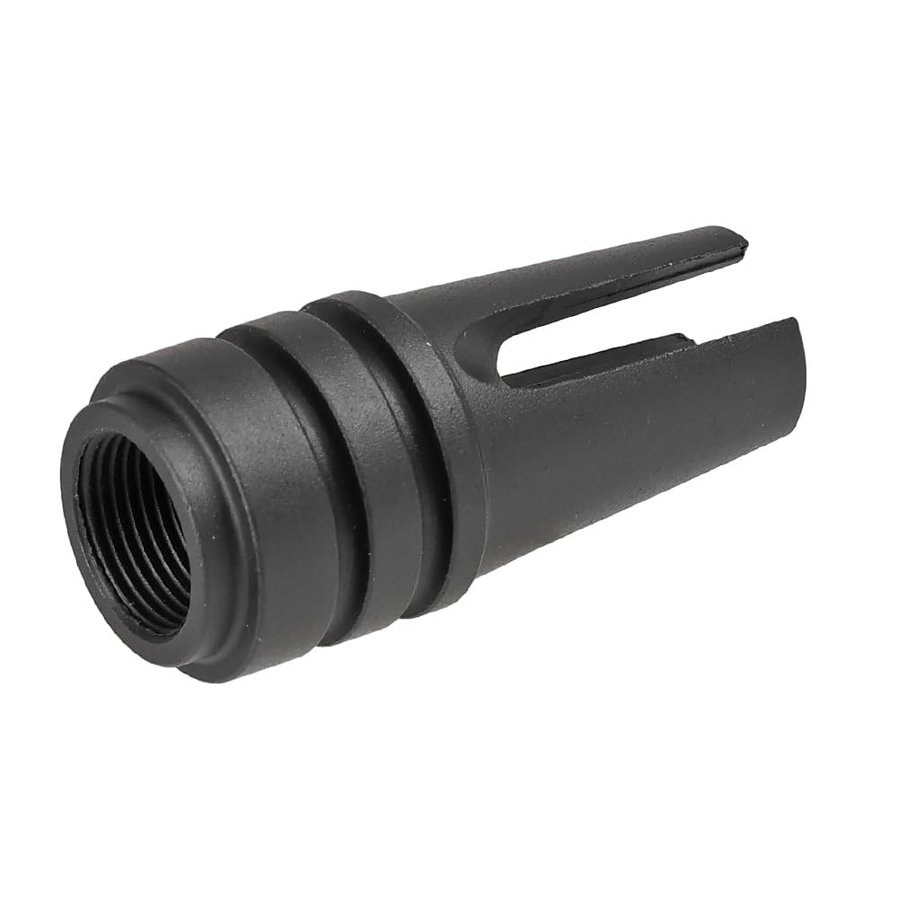 Ryohin Buhin 14mm Reverse Thread Compatible M16A1 3-Prong Flash Hider, Tulip Replica, E&C Aluminum Alloy, for XM16E1, M602, Vietnam War Version