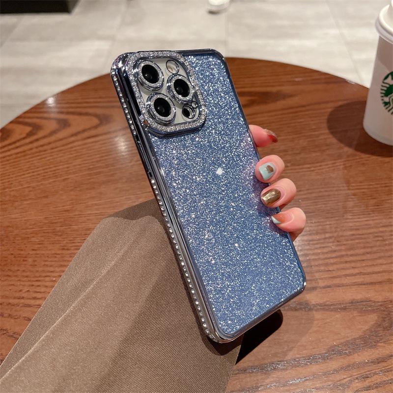 iPhone 15 Rhinestone Glitter Case for Apple 14 Pro Max, Gradient Full Coverage Soft Shell for iPhone 11, XR, 13.
