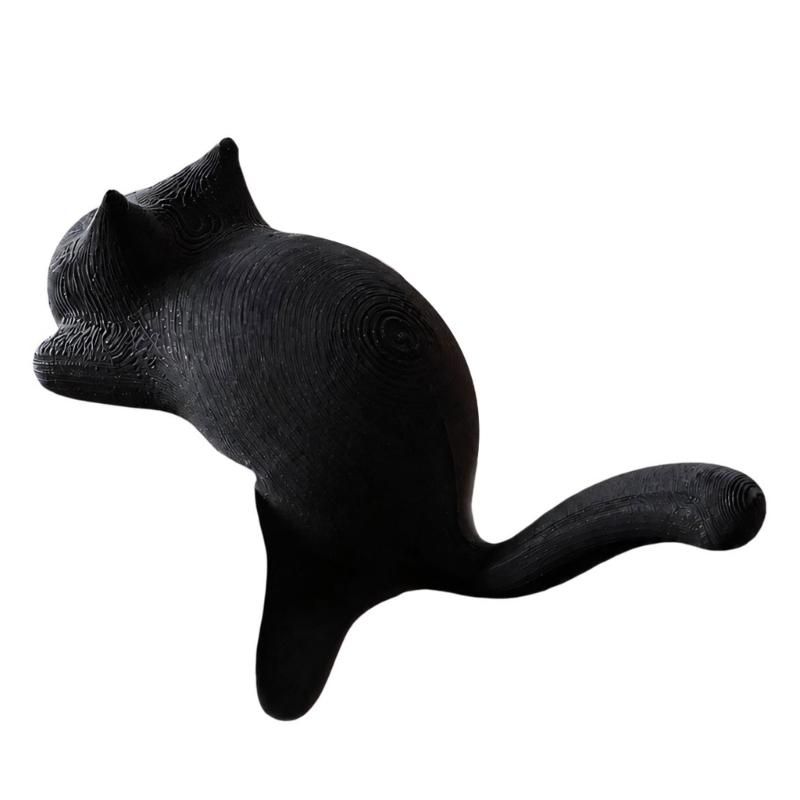 Cats Hook Cats Shaped Shelf Hook Lying Cats Key Holder for Shelf Placement, Extended-Tail Plastic Hook for Small Items and Interior Display Accent